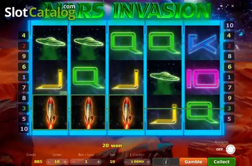 Скрин4. Mars Invasion слот