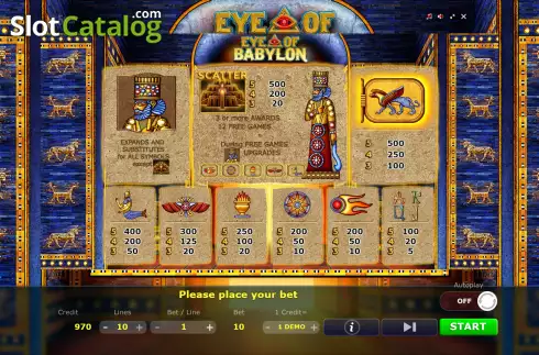Скрин7. Eye of Babylon слот