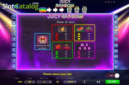 Скрин6. Juicy Rainbow слот