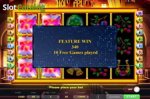 Скрин9. Holy Fruits слот