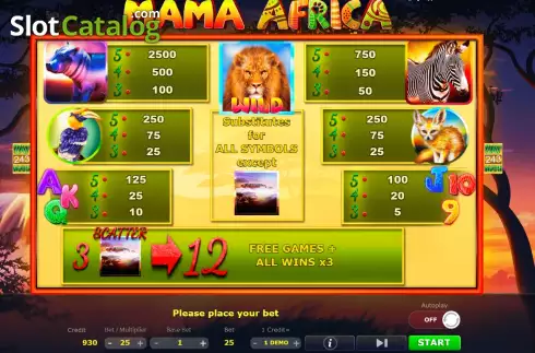 Скрин6. Mama Africa слот