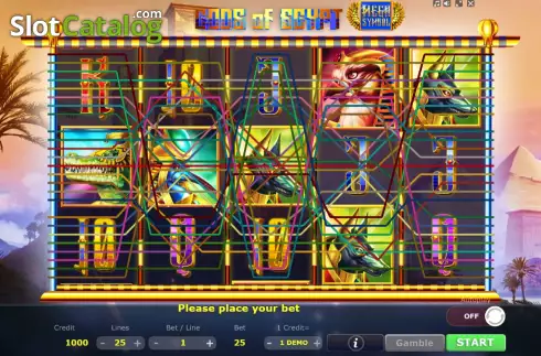 Скрин2. Gods of Egypt (Five Men Games) слот