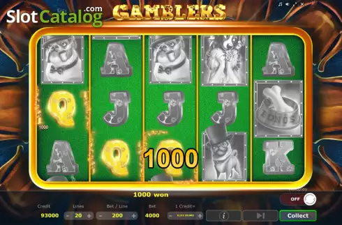 Скрин3. Gamblers (Five Men Games) слот