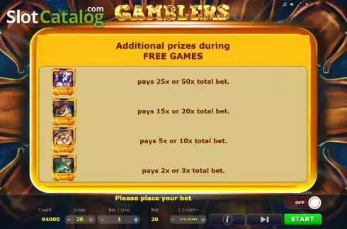 Скрин6. Gamblers (Five Men Games) слот