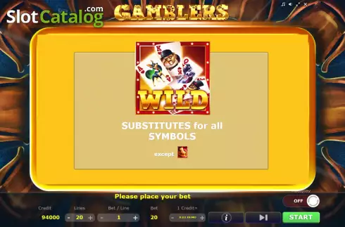Скрин7. Gamblers (Five Men Games) слот