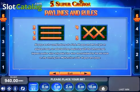 Скрин9. 5 Super Crown слот