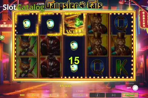 Скрин4. Gangster Cats слот