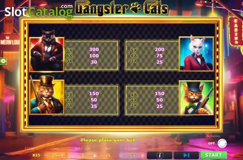 Скрин7. Gangster Cats слот