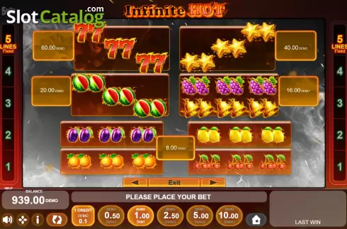 Скрин7. Infinite Hot слот