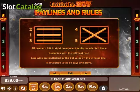 Скрин9. Infinite Hot слот