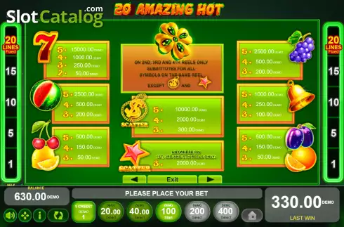 Скрин6. 20 Amazing Hot слот