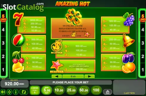 Скрин7. Amazing Hot слот