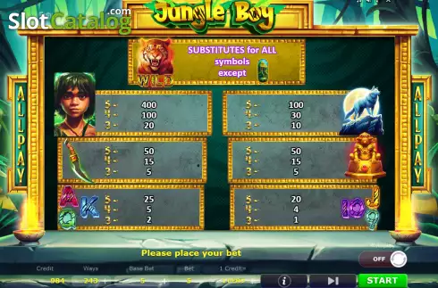Скрин6. Jungle Boy (Five Men Games) слот