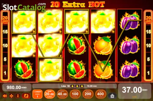 Скрин3. 20 Extra Hot слот