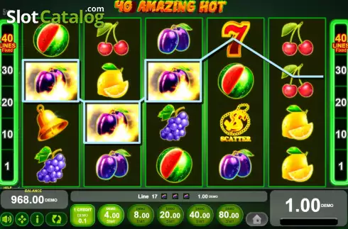 Скрин3. 40 Amazing Hot слот