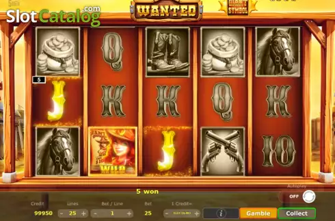 Скрин3. Wanted (Five Men Games) слот