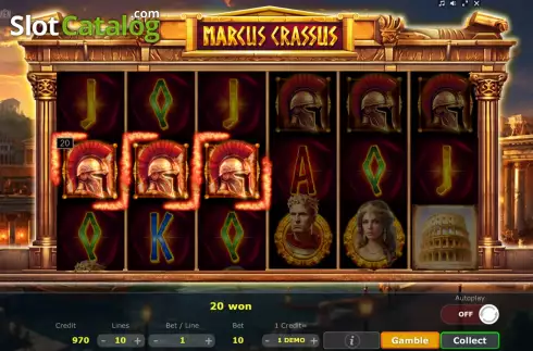 Скрин3. Marcus Crassus слот