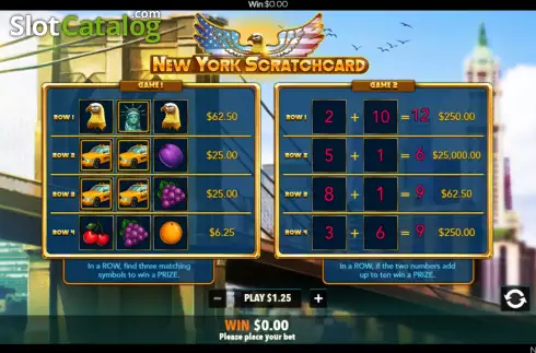 Скрин5. New York Scratchcard слот