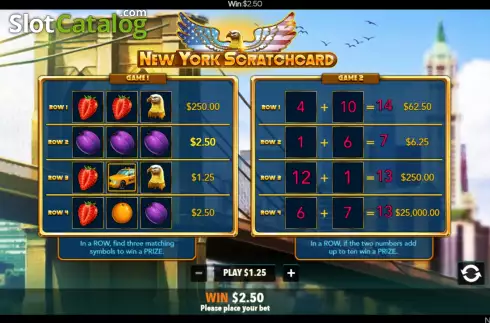 Скрин7. New York Scratchcard слот