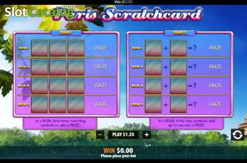 Скрин3. Paris Scratchcard слот
