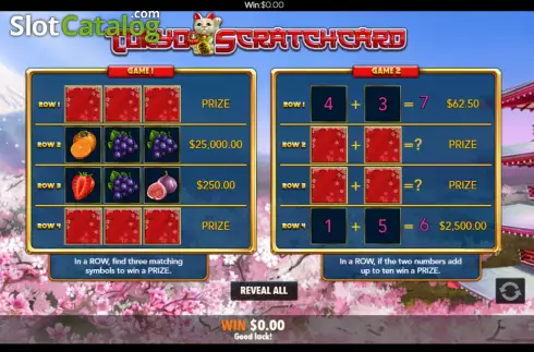 Скрин4. Tokyo Scratchcard слот
