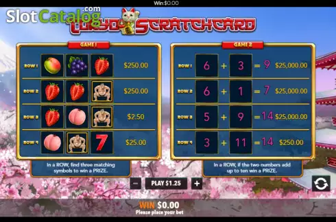 Скрин5. Tokyo Scratchcard слот