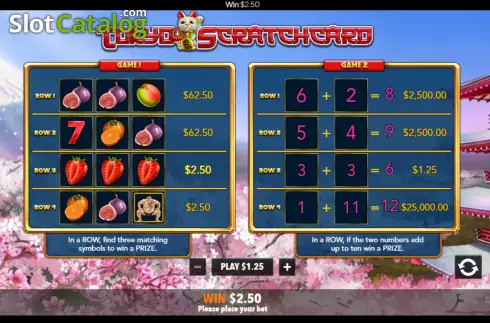 Скрин7. Tokyo Scratchcard слот