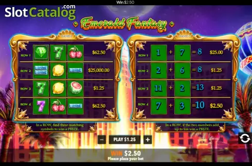 Скрин7. Emerald Fantasy Scratch Card слот