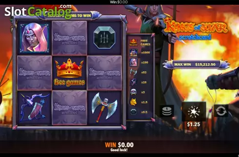Скрин5. Kings of War Scratch Card слот