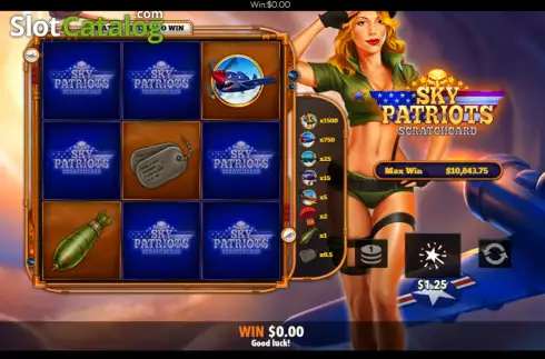Скрин5. Sky Patriots Scratchcard слот