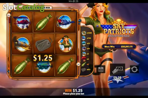Скрин7. Sky Patriots Scratchcard слот