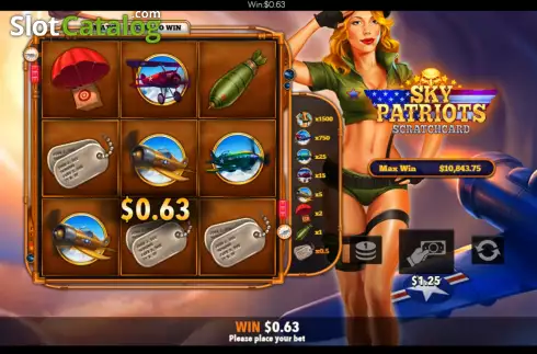 Скрин8. Sky Patriots Scratchcard слот