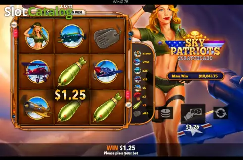 Скрин9. Sky Patriots Scratchcard слот