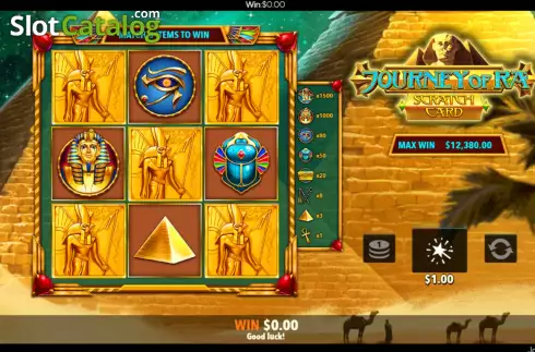 Скрин5. Journey of Ra Scratch Card слот