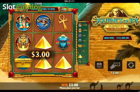 Скрин7. Journey of Ra Scratch Card слот