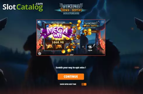 Скрин2. Viking Crown Scratchcard слот