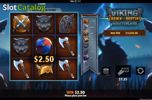 Скрин7. Viking Crown Scratchcard слот