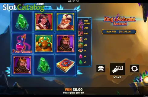 Скрин4. King's Alchemist Scratch Card слот