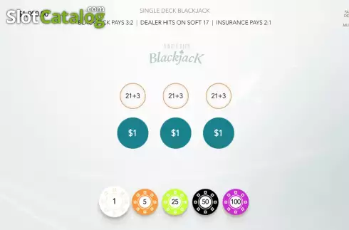 Скрин5. Single Deck Blackjack (Flipluck) слот
