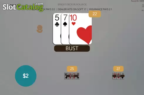 Скрин7. Single Deck Blackjack (Flipluck) слот