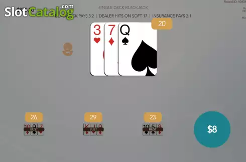 Скрин8. Single Deck Blackjack (Flipluck) слот