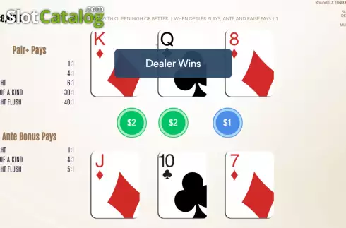 Скрин3. Three Card Poker (Flipluck) слот