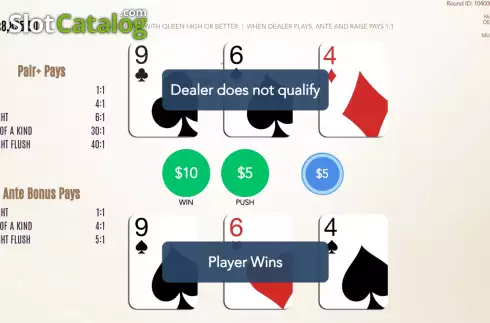Скрин4. Three Card Poker (Flipluck) слот
