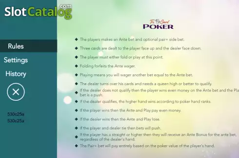 Скрин6. Three Card Poker (Flipluck) слот