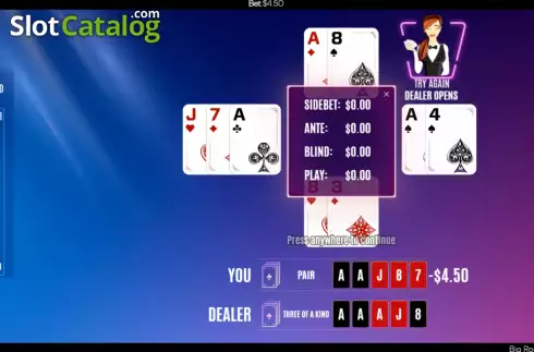 Скрин8. Big Rollover Poker Hold'em слот