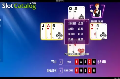 Скрин9. Big Rollover Poker Hold'em слот
