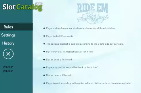 Скрин8. Let it Ride (Flipluck) слот