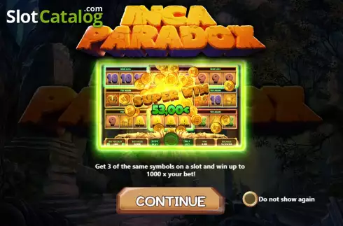 Скрин3. Inca Paradox слот