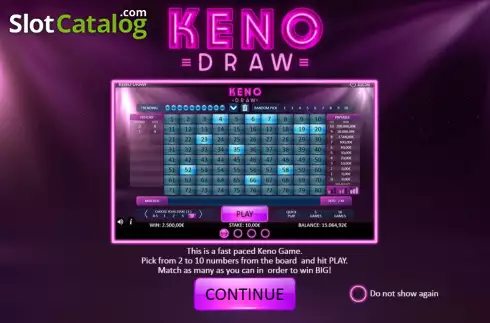 Скрин2. Keno Draw (Flipluck) слот