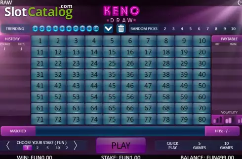 Скрин6. Keno Draw (Flipluck) слот